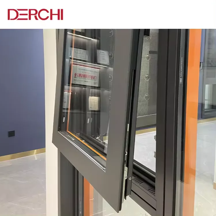 Алюминиевое открываемое окно в американском стиле с двойным стеклом