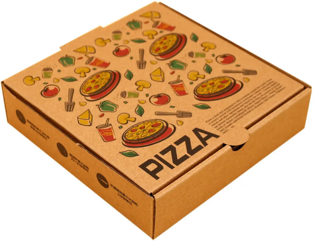 Disposable Uv Coating Factory Low Cost Hot Sale Custom Paper Pizza Packing Box