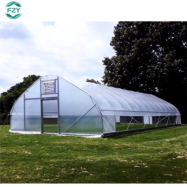 Manufacturer of low-cost flower planting tunnel greenhouse kits film single span greenhouse frame structure