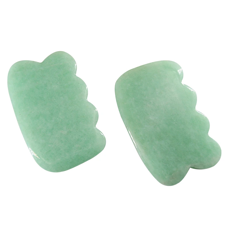 Wholesale Price Natural Donling Jade Guasha Board Wave Shaped Guasha Massage Tool Relaxing Scraping Muscle Pain Acid