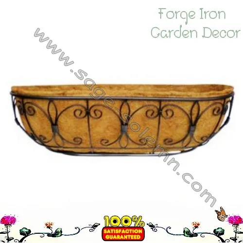 French Style Wrought Iron Window Box