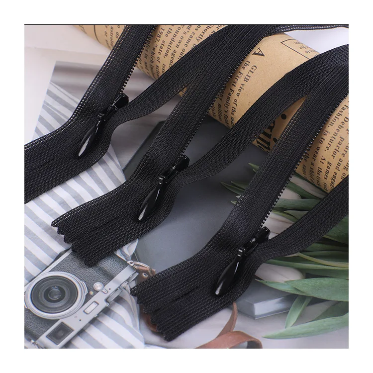 2#AuthenticYKK Invisible zipper Mesh side water dripper nylon zipper Skirt Long short skirt pants invisible zipper in stock