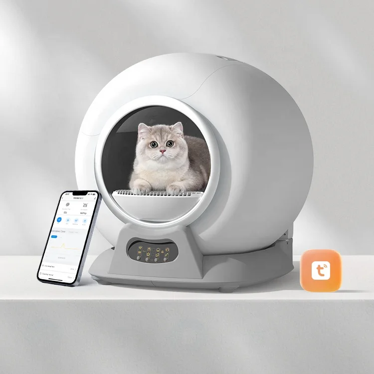 New design cat litter box electric litter toilet self cleaning automatic sand box for cats Odor control App Tuya
