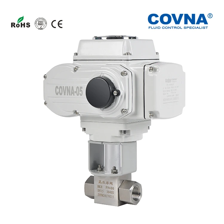 COVNA Water Control Motorized Valves Washing Equipment Electric Actuator Ball Valve High Pressure Ball Valve