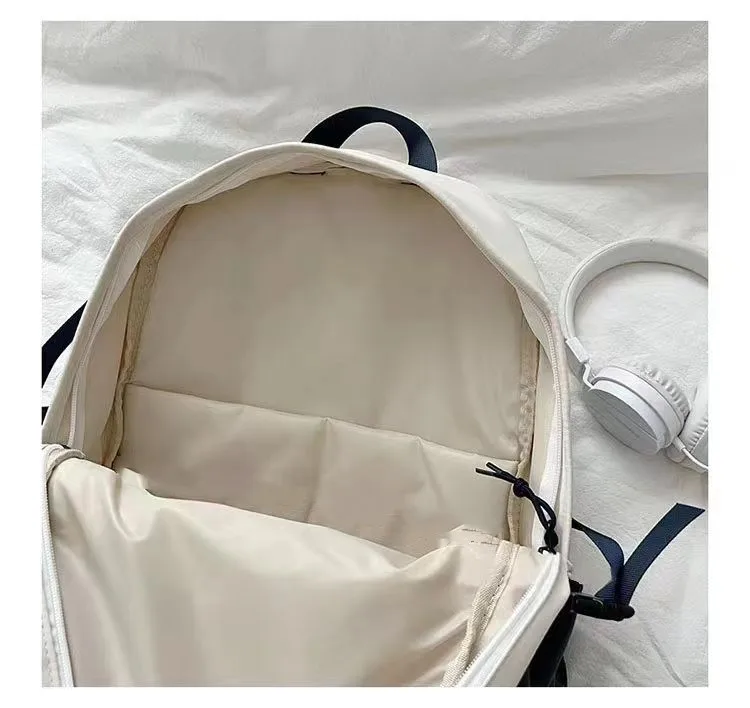 Casual Patterned Laptop Backpack Softback Computer Bag with Zipper Closure for Students for School and Travel Polyester Lined