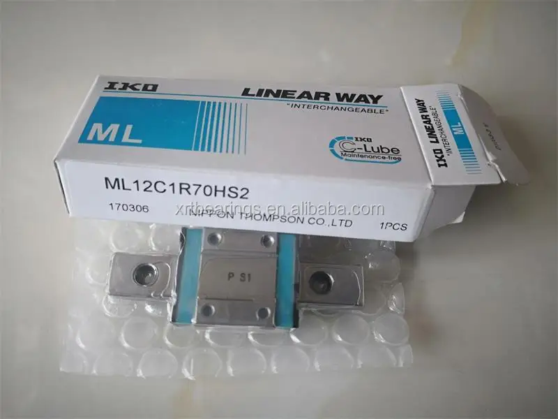 Original IKO ML12 Linear Slide Bearing Guide Rail Blocks ML12C1R70HS2