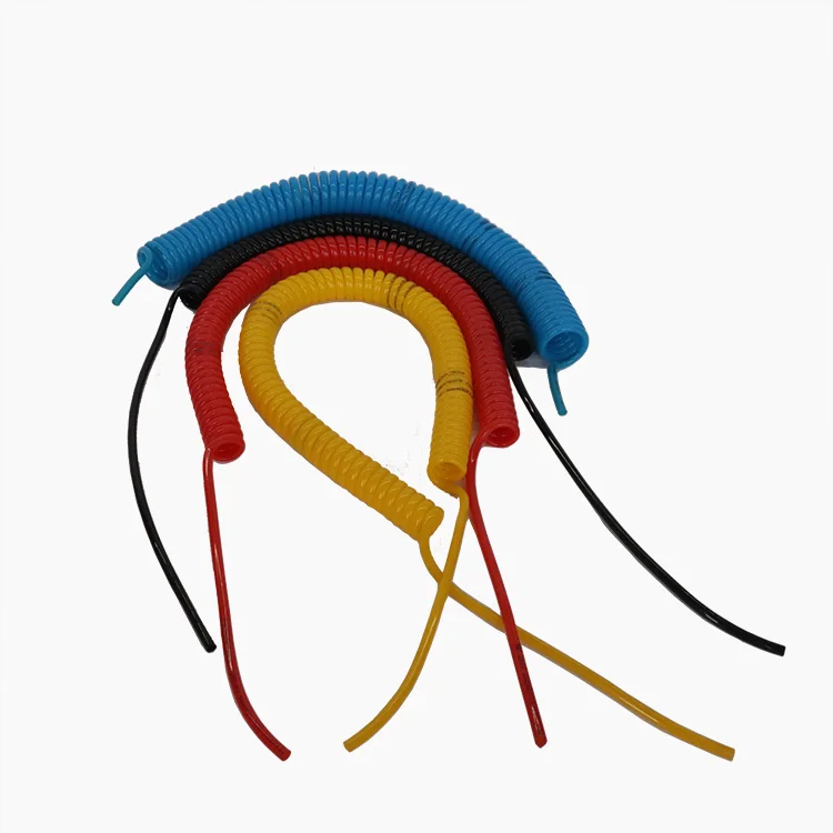 100% Raw material Pneumatic PU Coil Hose 4*2.5mm PU Spiral Tube Recoiled PU Tube Confirmed RoHS ISO9001