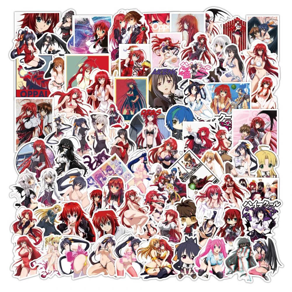 100 pcs High School DXD Cartoon Anime Stickers Vinyl Sticker Pack for Laptop Luggage Fridge Graffiti Stickers