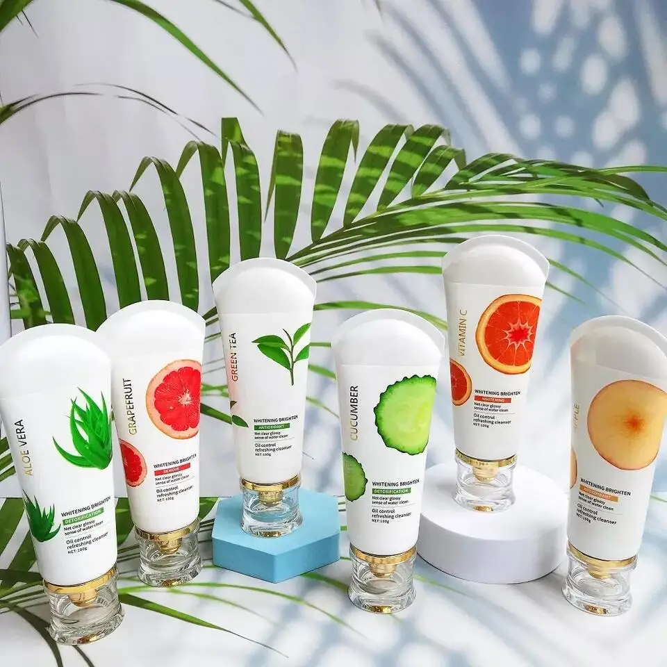 Skin Moisturizing Hydrating Nourishing Wholesale Amino Acid Whitening Brighten Clean Clear Face Wash Facial Cleanser Natural