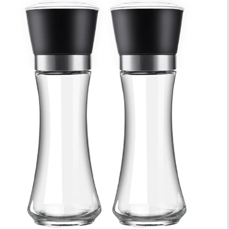 Manual Ceramic Core 180ml Seasoning Salt and Pepper Mill Herb Spice Glass Grinder