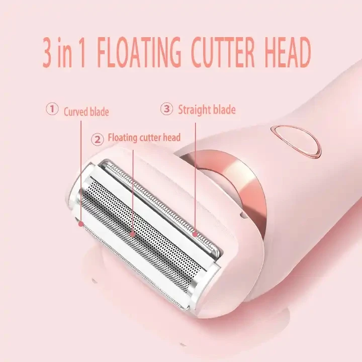 2 in 1 Lady Shaver Electric Bikini Hair Removal Painless Lady Body Epilator Electric Shaver Razors Eplilator waterproof LCD