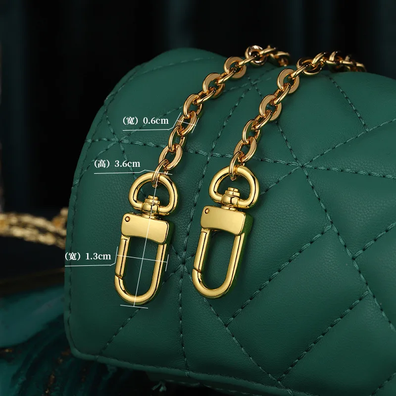 Fashion bag decorative gold plated brass metal chain high quality strap for luggage and bags accessory