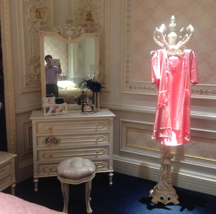 Роскошная антикварная мебель AJJ FA108 Boutique тканевый стул для макияжа табурет французской