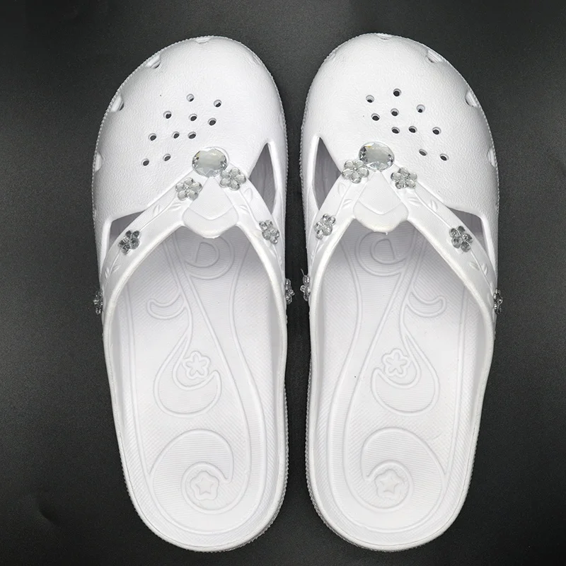 latest design eva garden clogs for woman eva clog with Crystal decoration