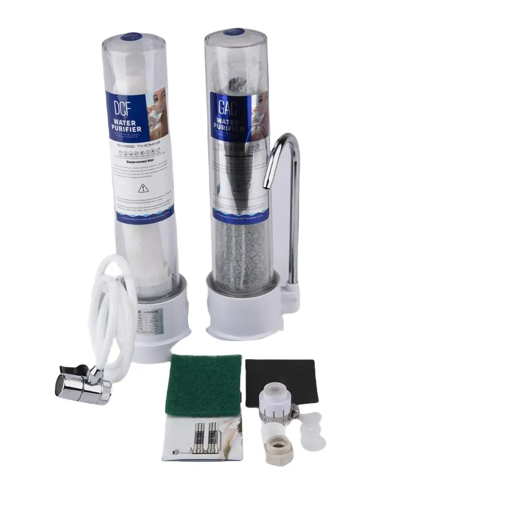 Diatom Ceramic Activated Carbon Faucet Mount Water Purifier Filter