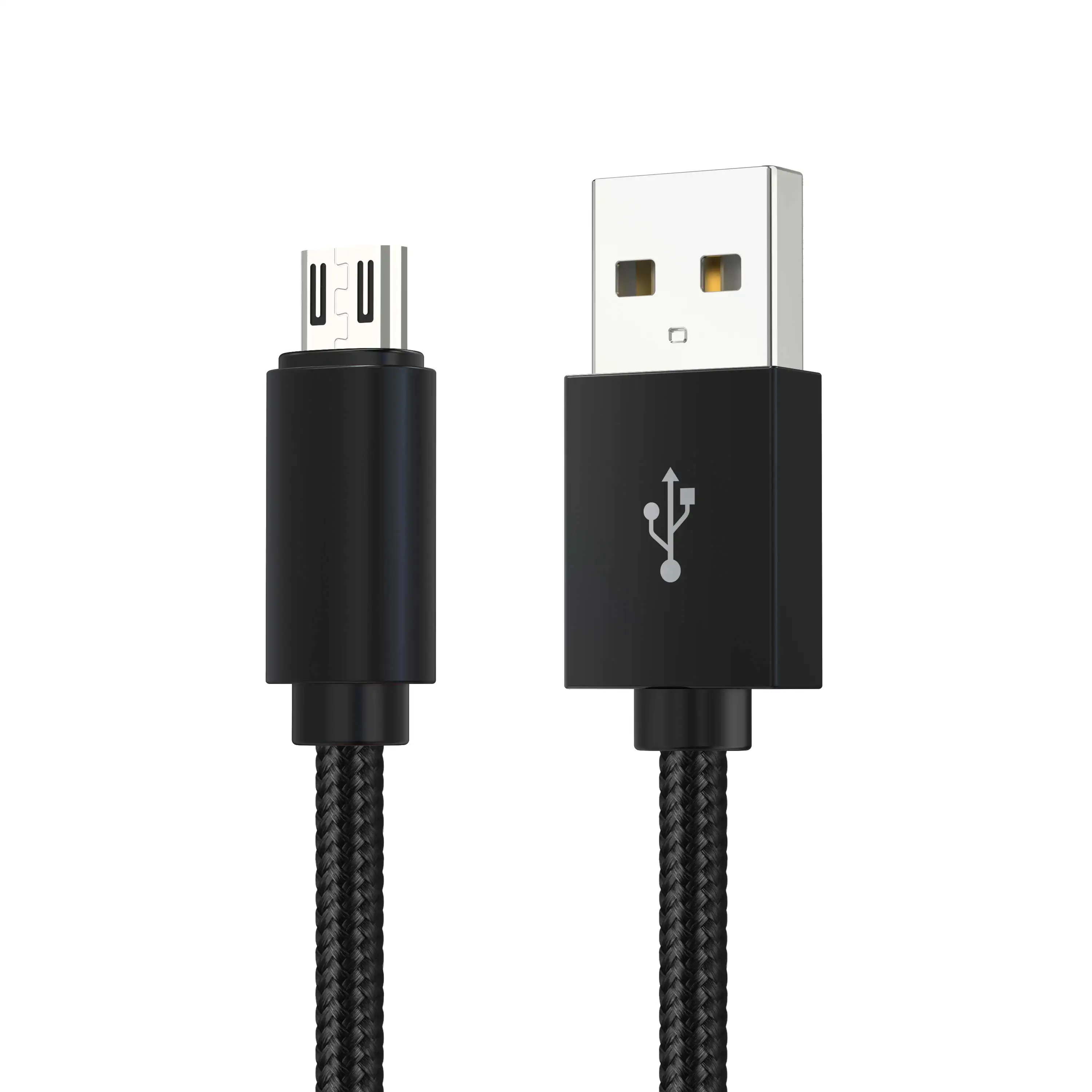 Aluminum Alloy Shell Braided 2A Emergency Charging Micro Usb Data Charger Cable