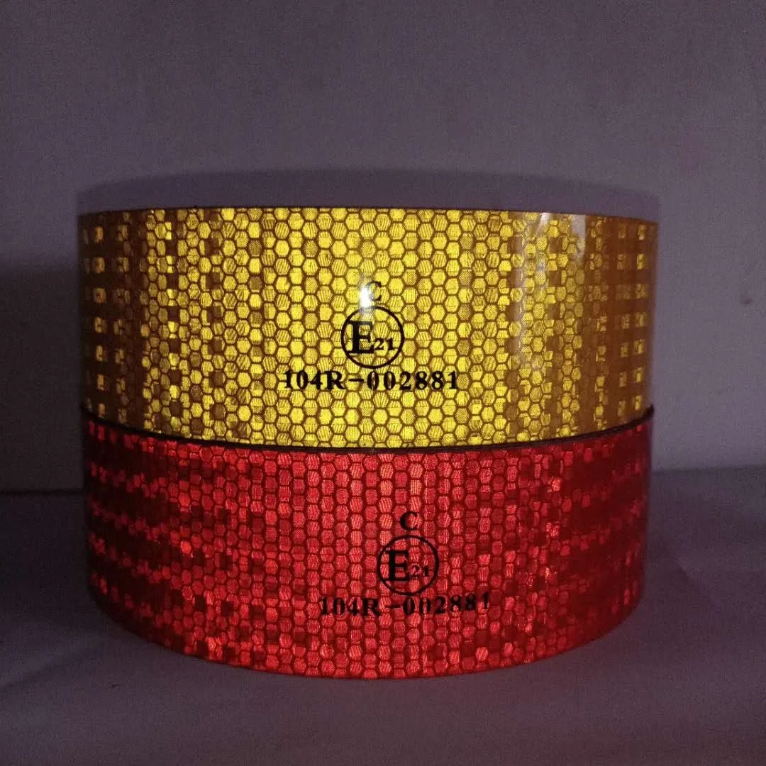 E21 104R-002881 Reflective Conspicuity Tape Prismatic Reflective Sheeting Adhesive Custom Logo Printing Is Available 5 Years WRS