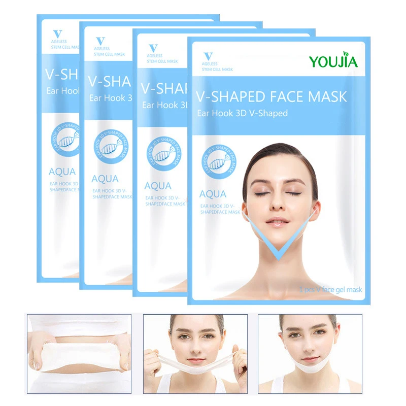 OEM/ODM Rose Collagen Lifting Face Slimming Mask Wholesale Skin Whitening Shape V Line Face Masks
