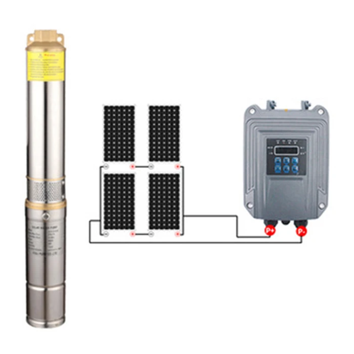 DC Brushless 3 Inch Irrigation Solar Submersible Deep Well Water Pump for Tank Cistern Swimming Pool Filling