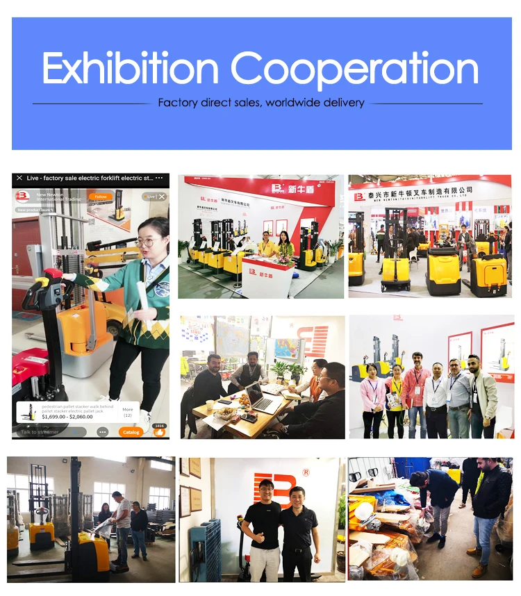 1.5 ton stacker electric price forklift truck hydraulic stacker pallet for hot sale Standing and driving full electric stacker