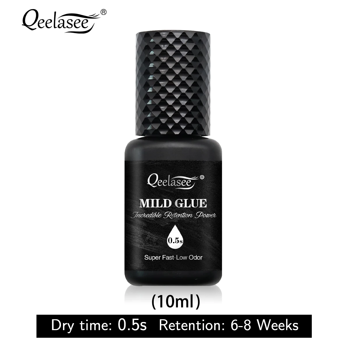 Qeelasee Mild  0.5s Fast Dry  10ml Volume  Glue  Customized  OEM  Private Label  factory price Eyelash  Extension  Glue