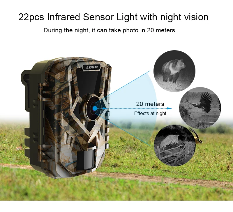  HDKing 1080P Trail Camera 2.'Color LCD водонепроницаемая охотничья камера с ночным видением дикой