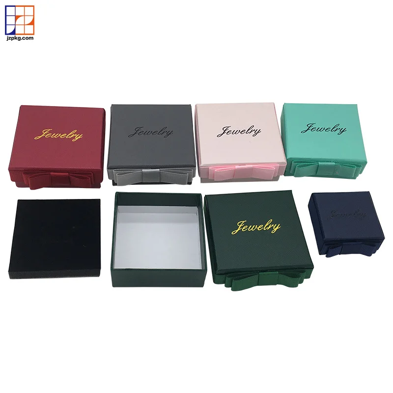 Custom luxury jewellery set packaging ring gift boxes paper necklace jewelry box with gold stamping logo