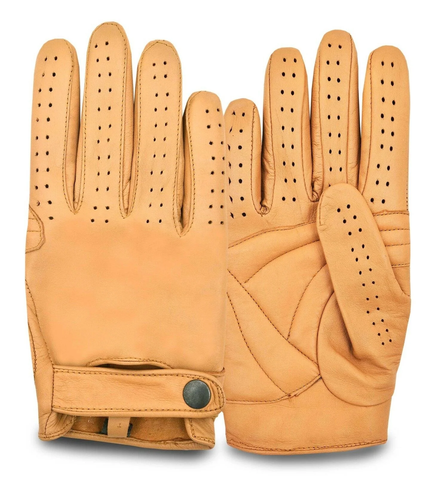  Leather Classic Chauffeur Driving Gloves Dress Fashion Without