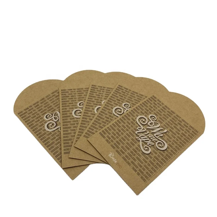 Wholesale custom logo print handmade art paper card sleeve cardboard card envelopes