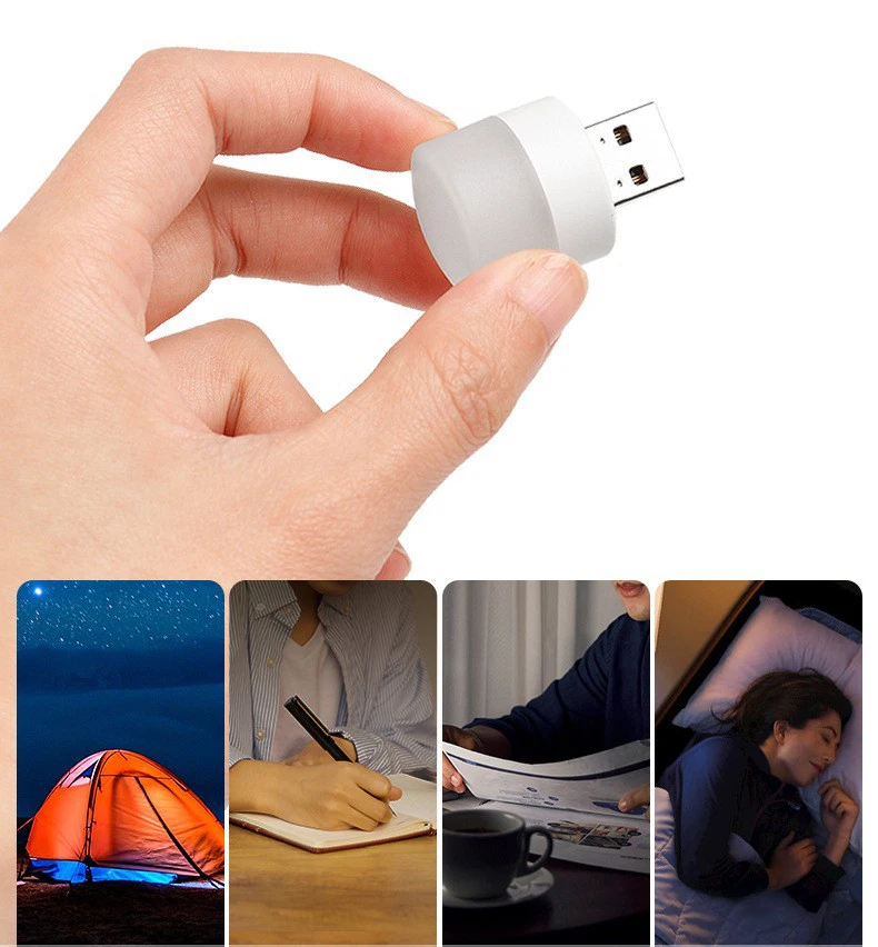 5 в портативный светодиодный светильник USB Ночная Лампа теплый