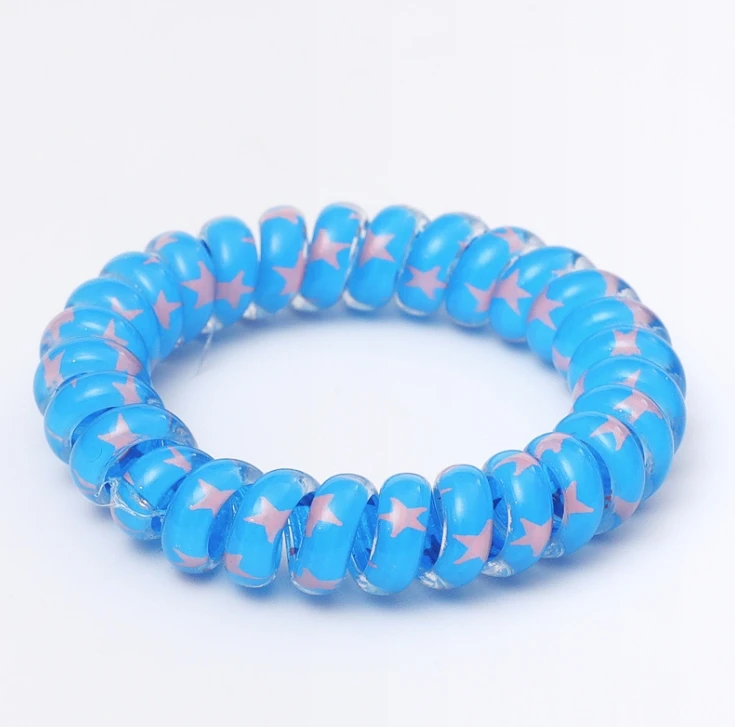 Wholesale Candy Colorful Telephone Wire Hair Ties Set for Women Girls Kids