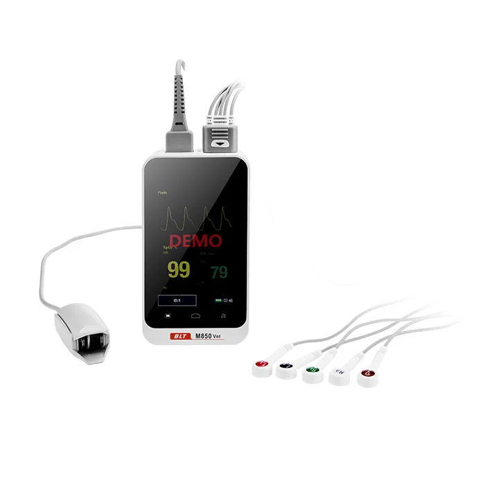 Portable 5 channel ecg veterinary monitor machine for animals