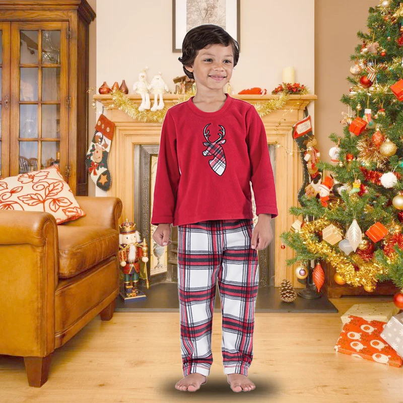 2021christmas pajamas family soft material cotton printed pocket family christmas pajamas family matching outfits christmas