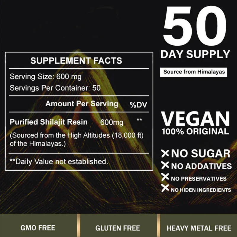Food Supplement Private Label Fulvic Acid 50g Shilajit Resin Pure Himalayan Shilajit
