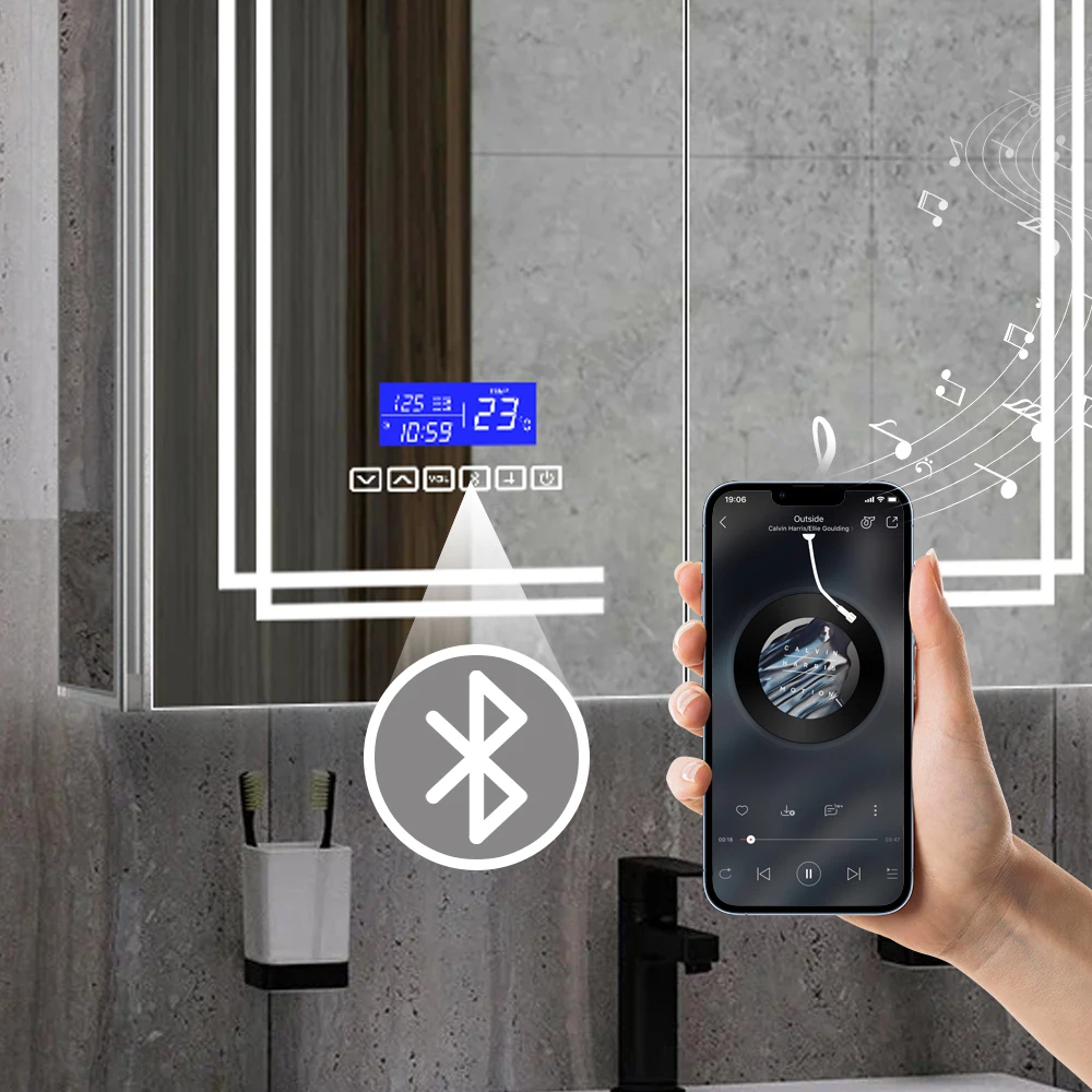 Display cosmetic aluminum furniture jewelry mirror modern luxury vanities led pvc bathroom wall mount vanity mirror cabinet