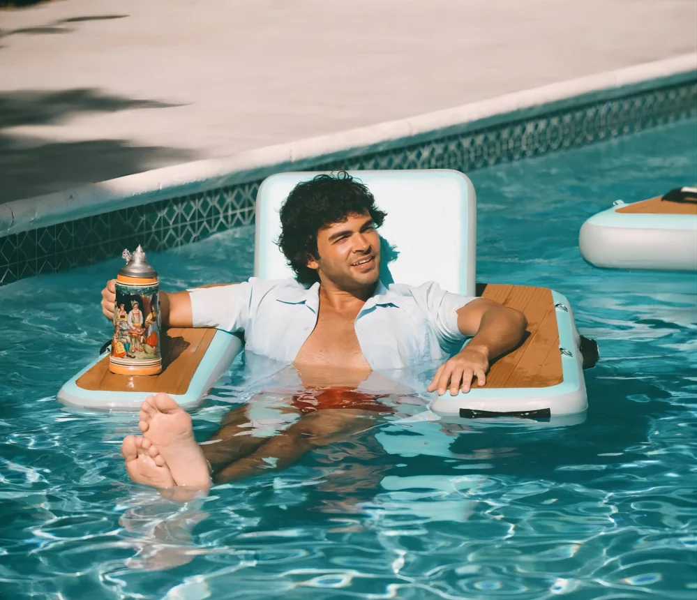 Pool Inflatable Island Floating Lounge Water Floating Sofa Chair For Yacht