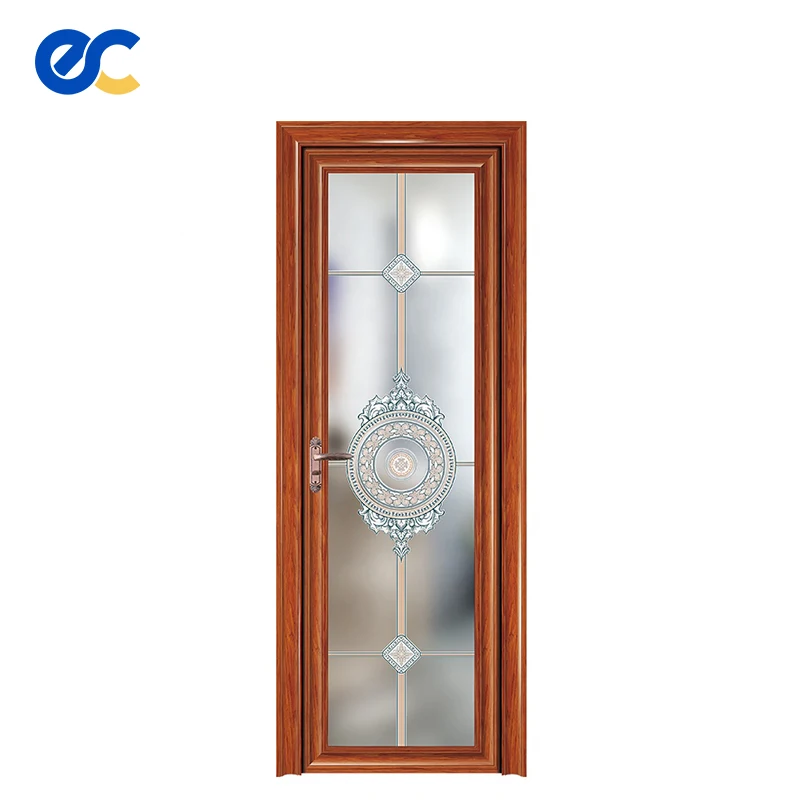 Aluminum Frame Interior Swing Tempered Glass Bathroom Shower Door