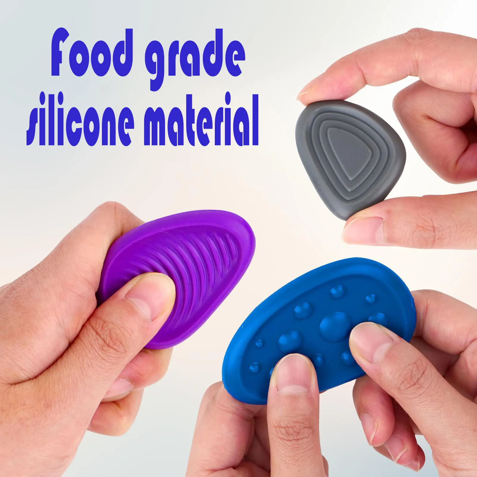 GYF Fidget Stress Toys 6 Pack Textured Soft Silicone Worry Stone for Autism Kids Calming Fidget Toys Sensory Stone Kids