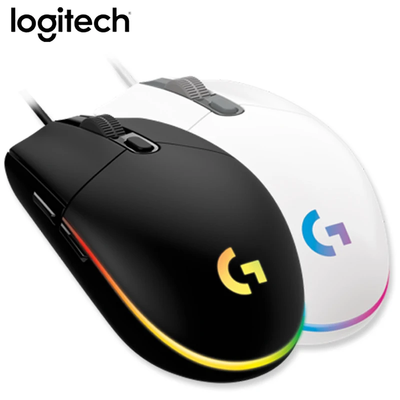 Оригинальная игровая оптическая мышь Logitech G102 LIGHTSYNC/подарок G203 8000 точек/дюйм 16 8 м цвет под заказ 6 кнопок проводная