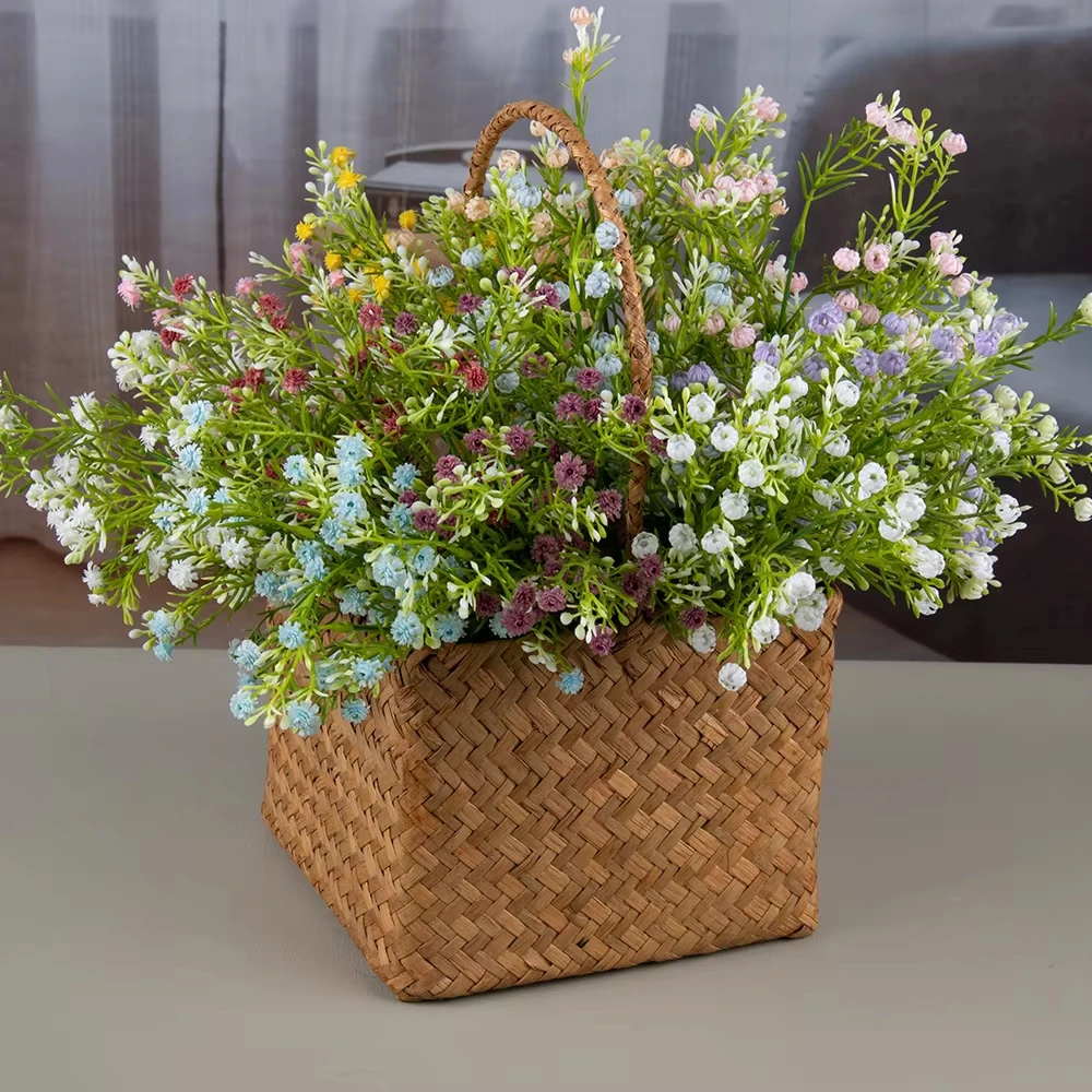 Pastoral Style Artificial White Pink Yellow Butterfly Orchid Wedding Decoration Plastic Flower Garden Decoration Home Decoration