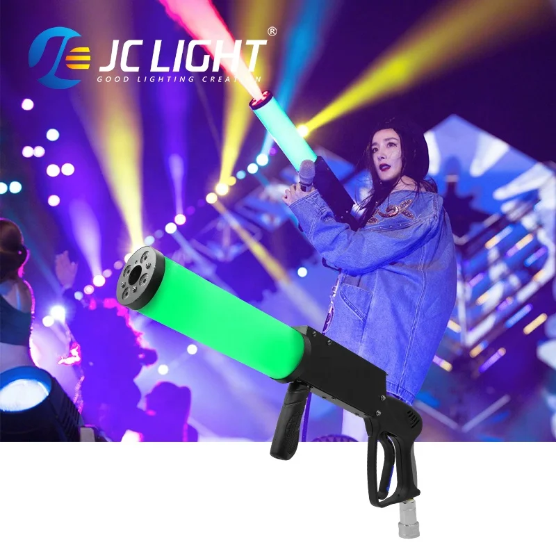 Fast Delivery DJ Equipment DMX Co2 Gun Jet Machine Stage RGB LED Co2 Smoke Fog DJ Gun For Wedding Disco Nightclub Party
