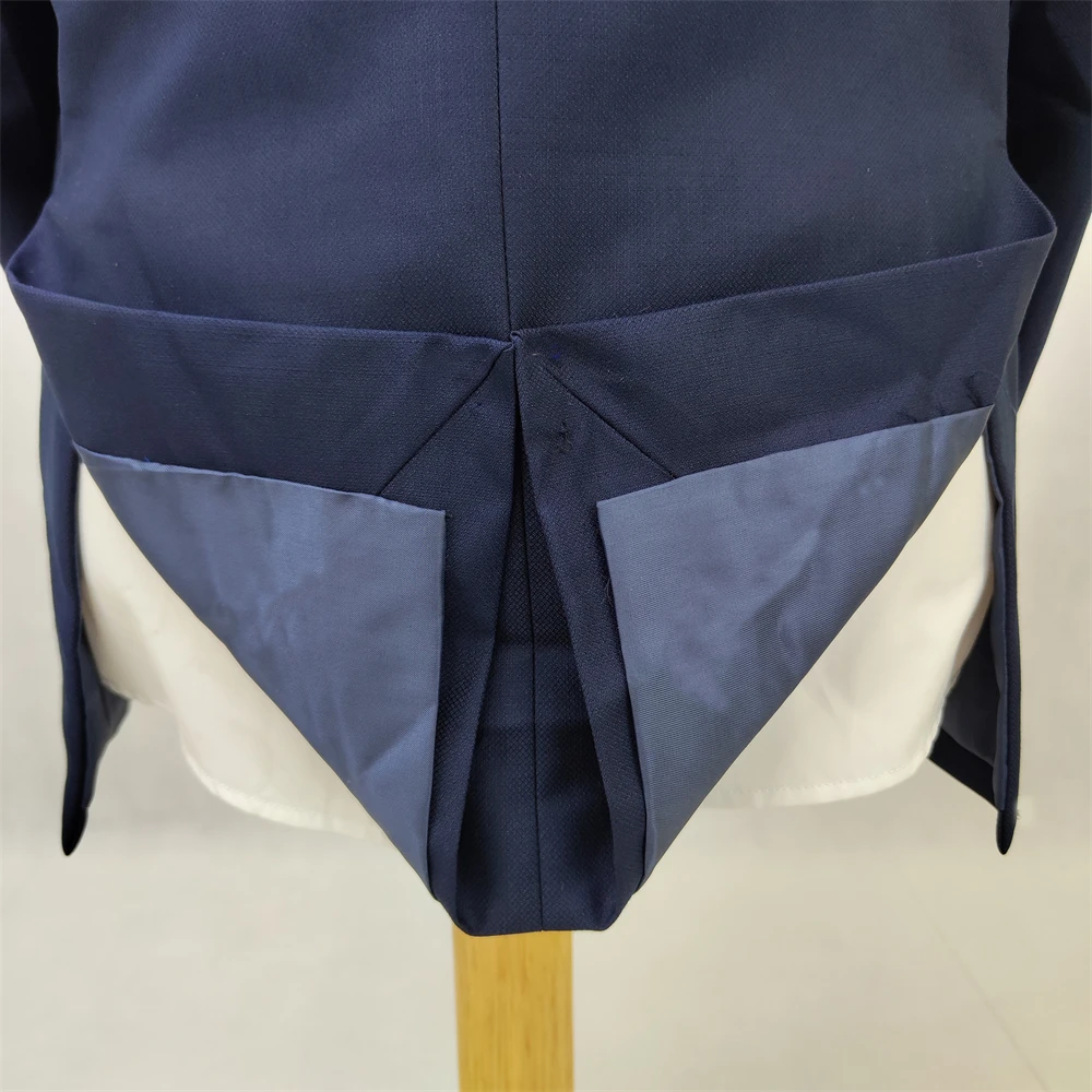 Actual 100% Party Dark Blue Slim Fit One Button Notched Two Slits Business (Jacket+pants) Cheap Men Wedding Suits MS520