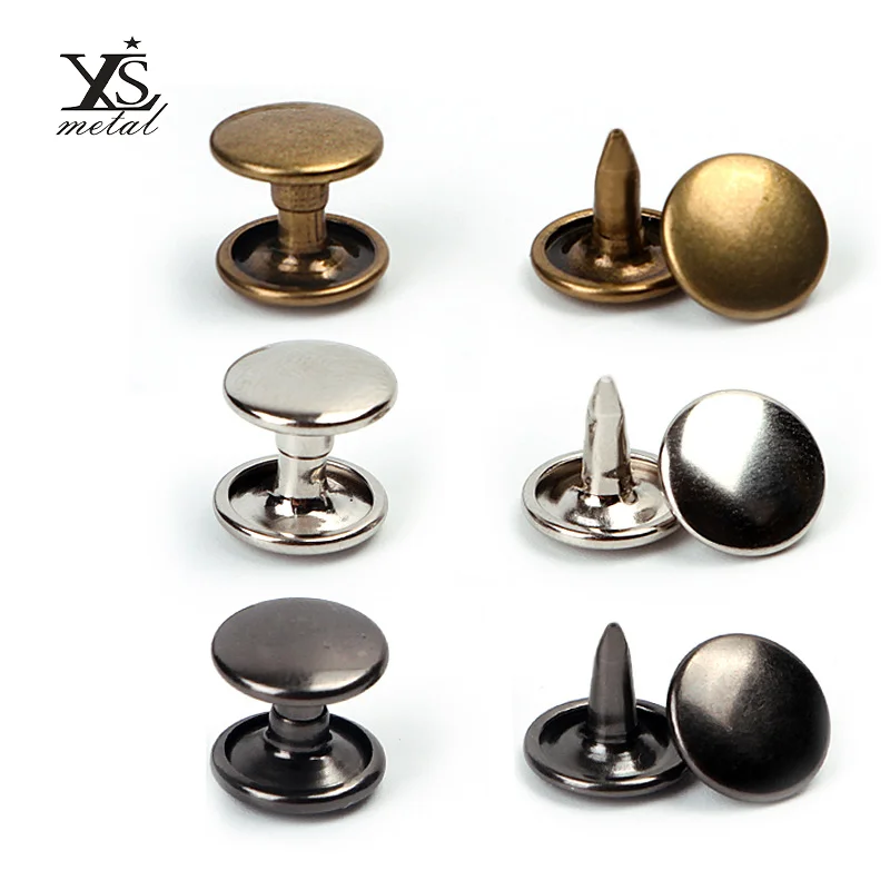 Wholesale copper single double sided impact round rivets for leather garment handbags