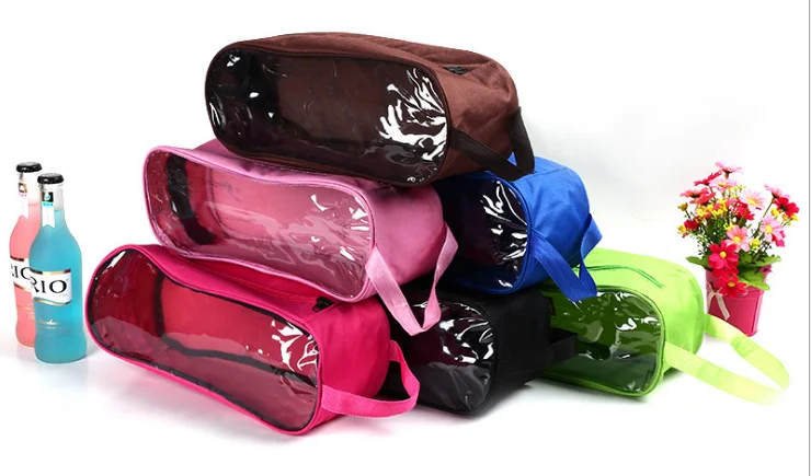 Custom Waterproof Oxford outdoor travel zippered shoe bag sport shoe pouch bag