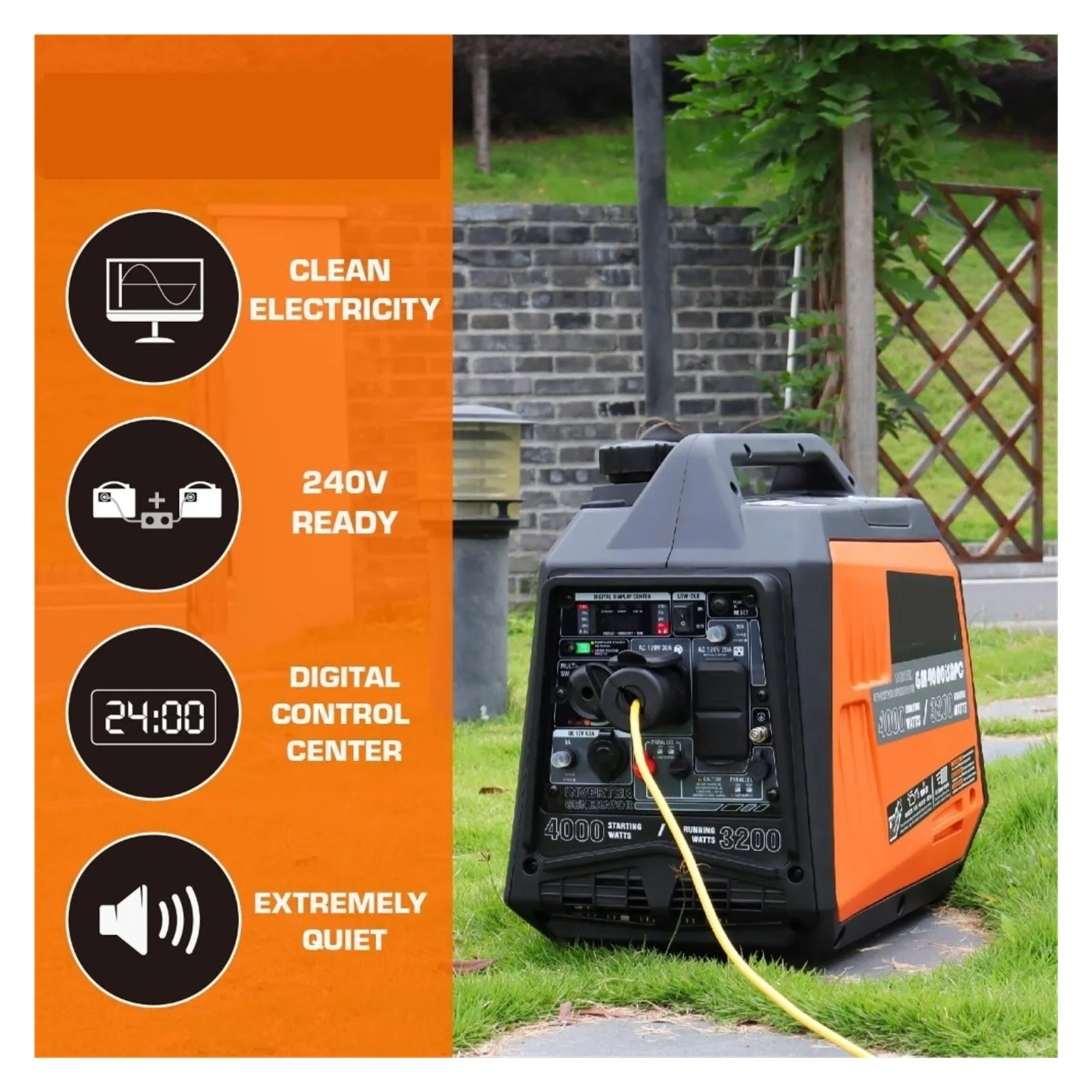 SenHuo 4000W Ultra-quiet 145cc Engine Portable Inverter Generator