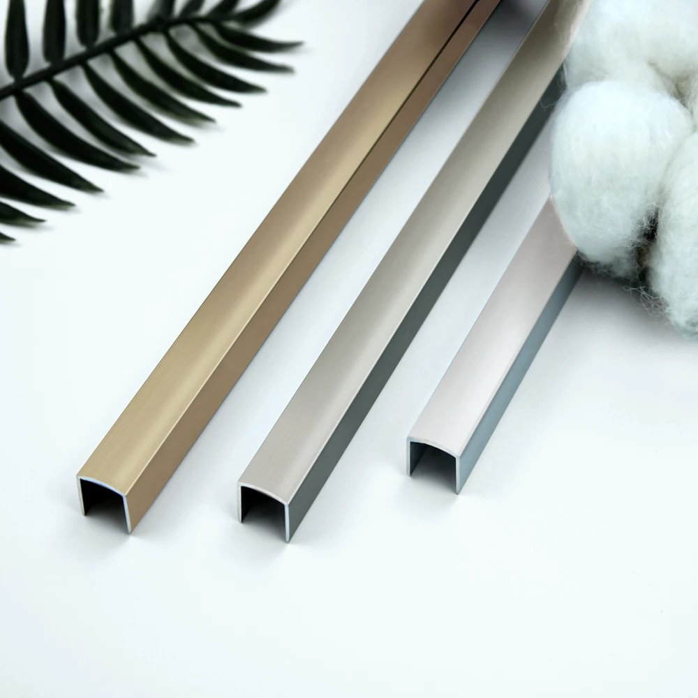 Drop Shipping Free Sample Wholesale Cover Strip Transition Aluminium U Channel Decorative Wall Trim Aluminum Profiles