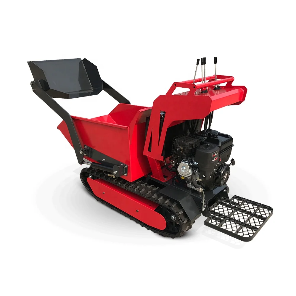 Power Barrow China Crawler Tractor Farm Machine Petrol Mini Dumper 500kg Full Hydraulic