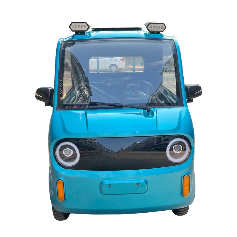 Electric 3-Wheel Pickup Mini Truck Four-Wheel Motorized Cargo And Passenger Vehicle With 60V Voltage Closed Body Type