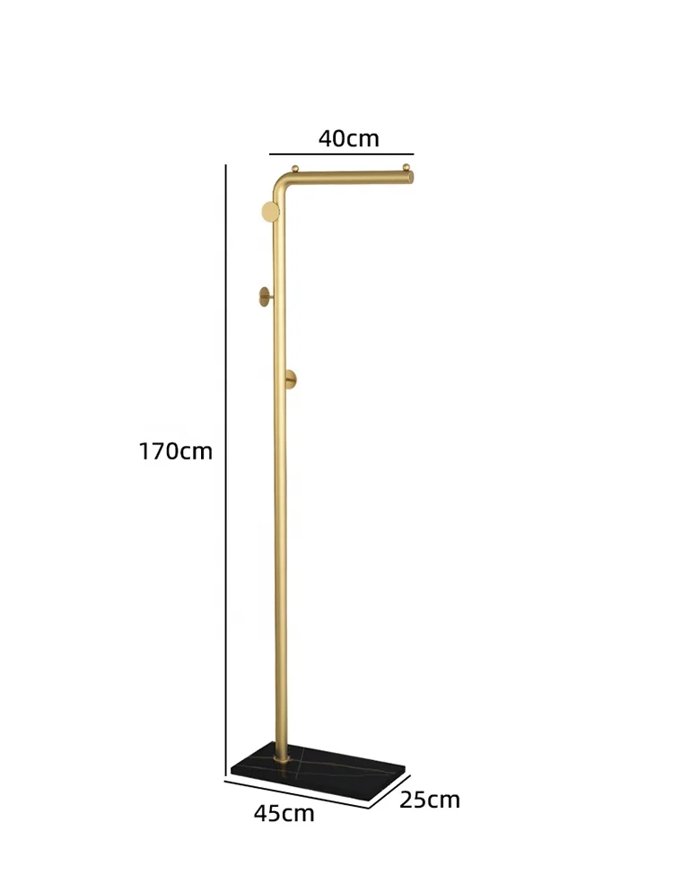 2022 Hot Selling Garment Rack Clothes Organizer Rack with Metal Shelves Clothing Hanging Coat Rack Stand With Marble Base