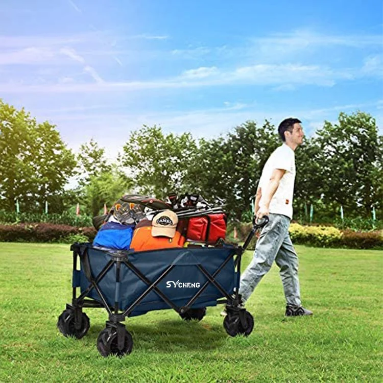 Hot Sale Garden Camping Foldable Trolley Utility Wagon Portable Trolley Cart for Camping Beach outdoor garden folding wagon